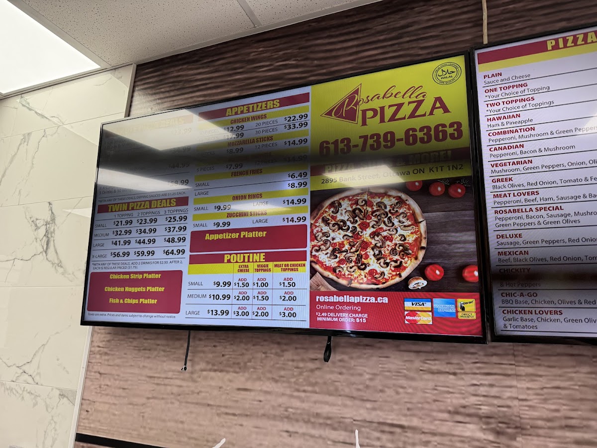 ROSABELLA PIZZA / HALAL PIZZA Menu - Image 4