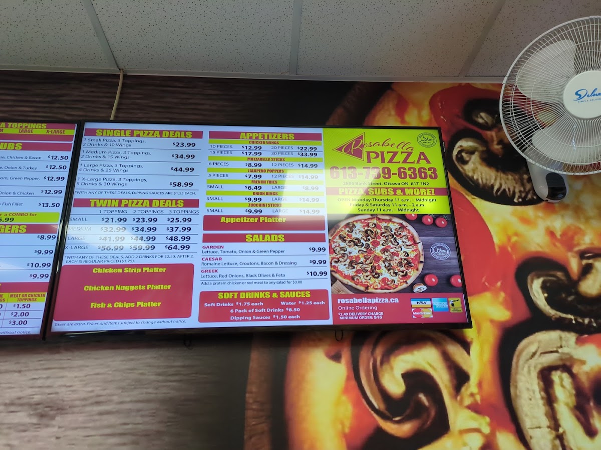 ROSABELLA PIZZA / HALAL PIZZA Menu - Image 5